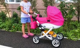 WÓZEK DLA LALEK LOLA + TOREBKA DeLuXe ADBOR
