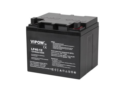BAT0222 Akumulator żelowy VIPOW 12V 40Ah Inny