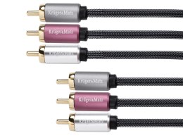 KM0307 Kabel 3RCA-3RCA component 1.8m Kruger&Matz KRUGER&AMPMATZ