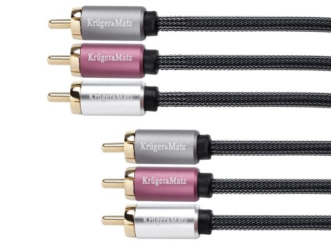 KM0307 Kabel 3RCA-3RCA component 1.8m Kruger&Matz KRUGER&AMPMATZ