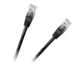 KPO2779A-1.5 Patchcord kabel UTP 8c wtyk-wtyk 1.5m CCA czarny LECHPOL