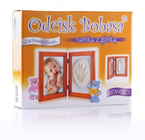 ND19_OB-03 Zestaw Odcisk Bobasa Ramka z Glinką ODCISK