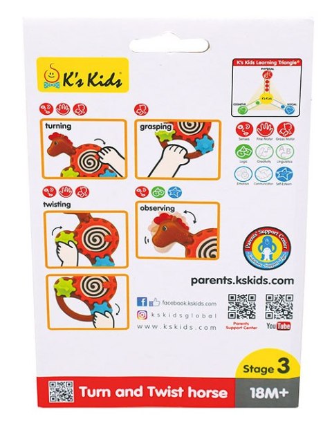 ND19_KA10768 Zabawka edukacyjna - Koń zakręć/przekręć KS