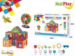 ND21_107276 Klocki magnetyczne 3D 70 elementów MALPLAY