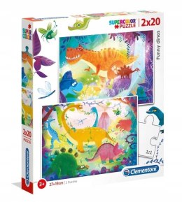 CLE puzzle 2X20 Funny dinos 24755 CLEMENTONI