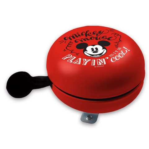 ND15_9149 DZWONEK DO ROWERU RETRO MICKEY RED VINTAGE DISNEY