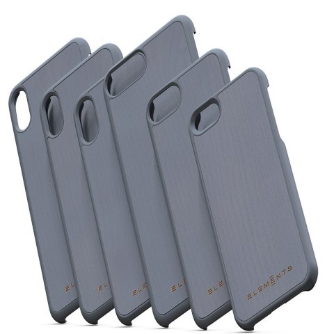 ND38_E20307 Nordic Elements Original Gefion - Drewniane etui iPhone Xs Max (Mid Grey) NORDIC