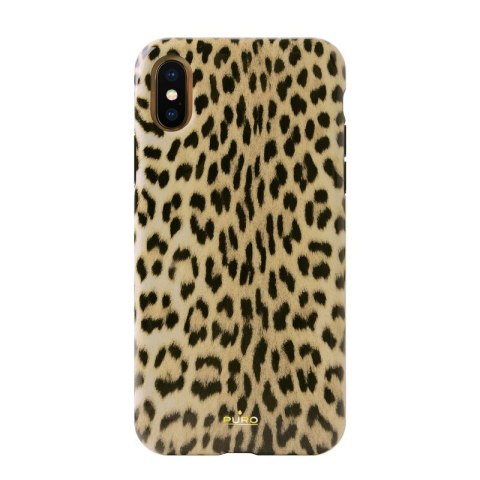 ND38_IPCXCLEO1BLK PURO Glam Leopard Cover - Etui iPhone Xs / X (Leo 1) Limited edition EDITIO