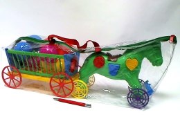 Konik edukacyjny z wozem 00202 NINA