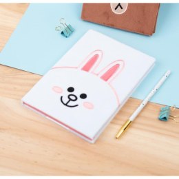ND38_LINE3398 Line Friends - Pluszowy Notes / Notatnik A5 (biały) LINE