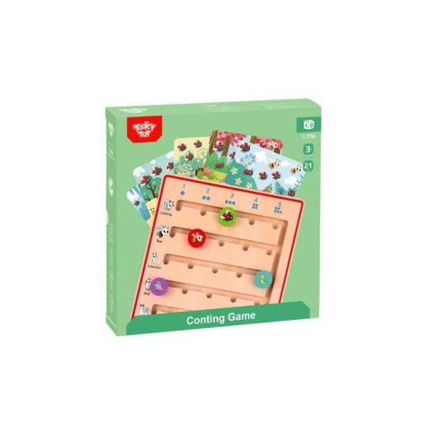 TOOKY TOY Drewniana Gra Nauka Liczenia Zwierzątka TOOKY