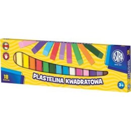 ND39_136366 PLASTELINA 18KOL AST KWADR PUD ASTRA
