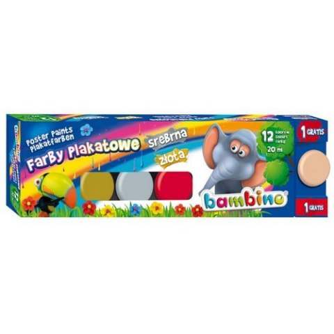 ND39_286462 FARBY PLAK 12KOL 20ML ZLO SRE FO BAMBINO PUD BAMBINO