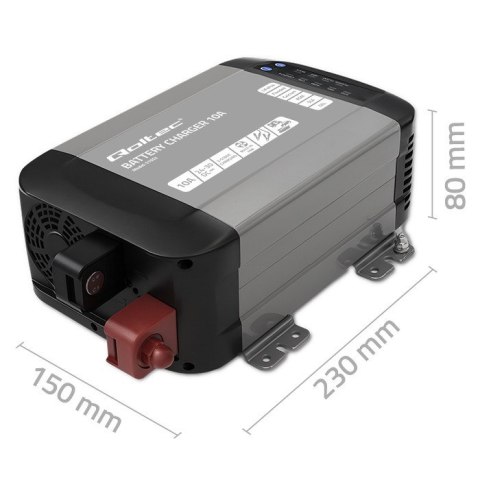 Qoltec Inteligentna ładowarka Monolith do akumulatorów LiFePO4 AGM GEL SLA | 10A | 24V