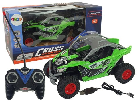 ND24_9386 Terenowe Auto Cross Country Zdalnie Sterowane Pilot 27 MHz Zielone 5904204754026 IMPORT
