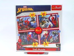 PUZZLE 4w1 Bohaterski Spiderman 34384 SPIDERMAN