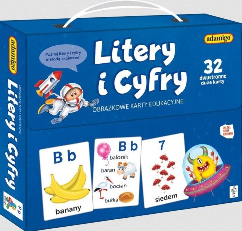 Litery i Cyfry - Obrazkowe karty edukacyjne 07714 ADAMIGO