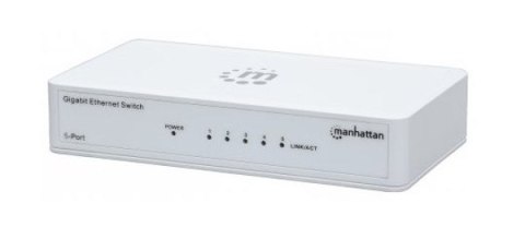 INTELLINET Switch 5x RJ45 Gigabit, plastik, desktop 560696