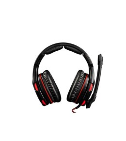 Słuchawki z mikrofonem MODECOM MC-832 Ghost Czarno-czerwony