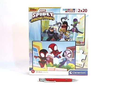 !!! CLE puzzle 2x20 SuperKolor Spidey&AmFr. 24794 CLEMENTONI