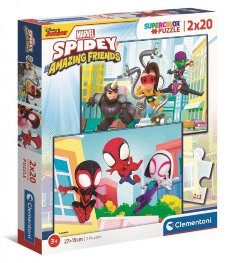 !!! CLE puzzle 2x20 SuperKolor Spidey&AmFr. 24794 CLEMENTONI