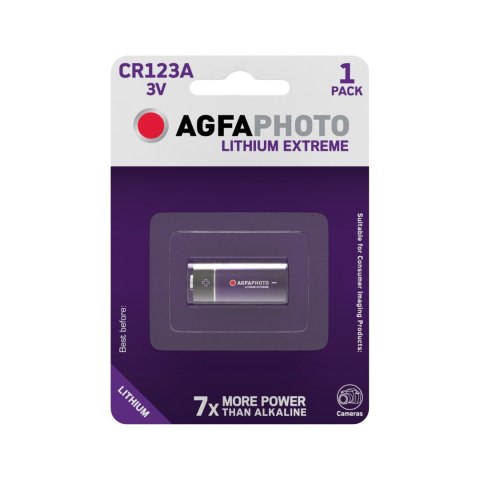 BAT0411 Bateria AgfaPhoto CR123 1szt./blist. AGFA