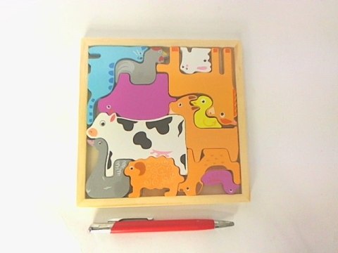 Puzzle drewniane zwierzęta domowe 218 06843 M&AMPZ