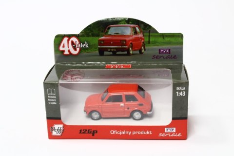 Model PRL 1:43 Fiat126P 40-latek czerw.B-325 23253 DAFFI