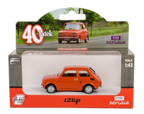 Model PRL 1:43 Fiat126P 40-latek czerw.B-325 23253 DAFFI