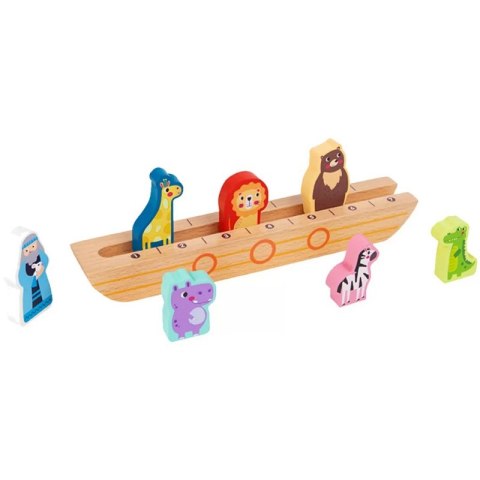 Tooky Toy Drewniana Arka Noego + Książeczka z Zagadkami TOOKY
