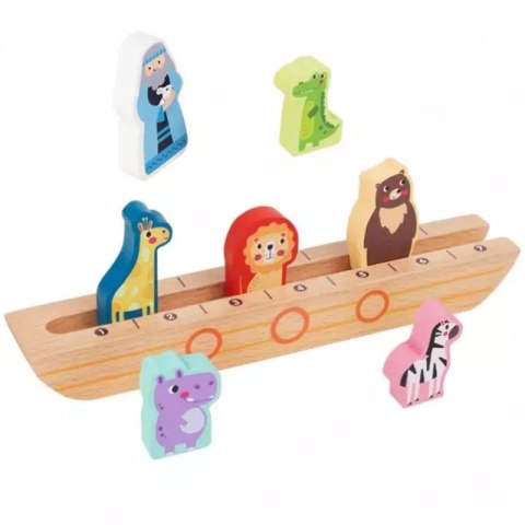 Tooky Toy Drewniana Arka Noego + Książeczka z Zagadkami TOOKY