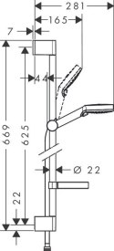 Hansgrohe Crometta system prysznicowy Chrom, Biały