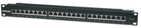 INTELLINET Patch panel 24 ftp C6 czarny 720038