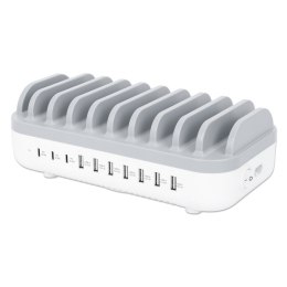MANHATTAN Ładowarka sieciowa 10x USB 120W, 3x USB-C PD, 7x USB-A 5V 180856