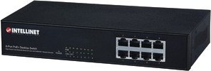INTELLINET Switch 8x RJ45 10/100 PoE+ 140W, metal, desktop 560764