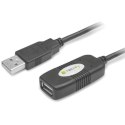 TECHLY Kabel USB 2.0 przedłużacz aktywny USB-A na USB-A M/F 10 m IUSB-REP10TY