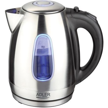 Adler Sp. z o.o. Czajnik Adler AD 1223 | Standard | 2200 W | 1.7 L | Stal nierdzewna | Obracana podstawa 360° | Gwarancja 24 m-ce