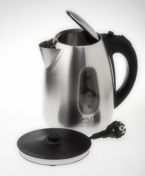 Adler Sp. z o.o. Czajnik Adler AD 1223 | Standard | 2200 W | 1.7 L | Stal nierdzewna | Obracana podstawa 360° | Gwarancja 24 m-ce