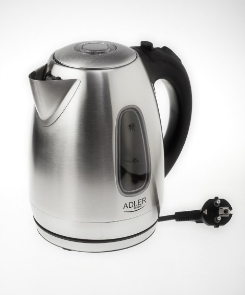Adler Sp. z o.o. Czajnik Adler AD 1223 | Standard | 2200 W | 1.7 L | Stal nierdzewna | Obracana podstawa 360° | Gwarancja 24 m-ce
