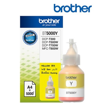 Brother Brat BT | 5000Y | Żółty | Dla Drukarki | Uzupełnienie do Tuszu | 5000 Stron | Dostępny Globalnie | Oczekiwana Dostawa: 31.10.202