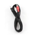 Cablexpert Przewód audio Cablexpert | Męskie | RCA x 2 | Minijack stereo 3,5 mm | Długość 2,5 m. Gwarancja producenta: 24 miesiące.