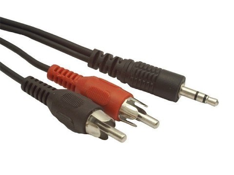 Cablexpert Przewód audio Cablexpert | Męskie | RCA x 2 | Minijack stereo 3,5 mm | Długość 2,5 m. Gwarancja producenta: 24 miesiące.