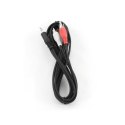 Cablexpert Przewód audio Cablexpert | Męskie | RCA x 2 | Minijack stereo 3,5 mm | Długość 2,5 m. Gwarancja producenta: 24 miesiące.