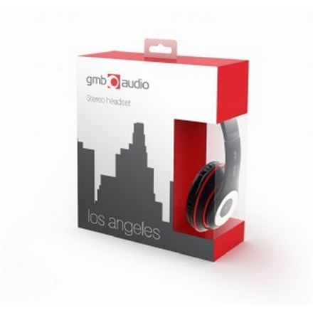 Gembird Słuchawki stereo Gembird "Los Angeles" z mikrofonem, pasywną redukcją hałasu | Czarne
