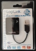 Logilink Udostępnianie peryferiów i hubów | Hub | Ilość portów 4 | Czarny
