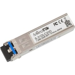 MikroTik MikroTik | S-31DLC20D | SFP | Włókno jednomodowe | Dual LC | 10/100/1000 Mbit/s | Długość fali 1310 nm | Maksymalna odległość pr