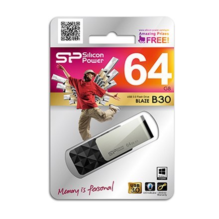 Silicon Power Pamięć masowa Silicon Power Blaze B30 64 GB USB 3.0 Czarny