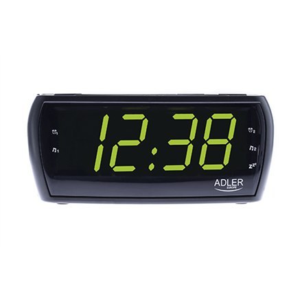 Adler Adler | AD 1121 | Radiobudzik | Czarny | Funkcja alarmu