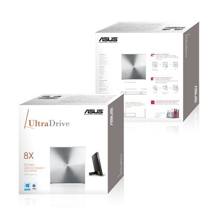 Asus Asus | 08U5S-U | Zewnętrzny | Napęd DVD±RW (±R DL) / DVD-RAM | Srebrny | USB 2.0