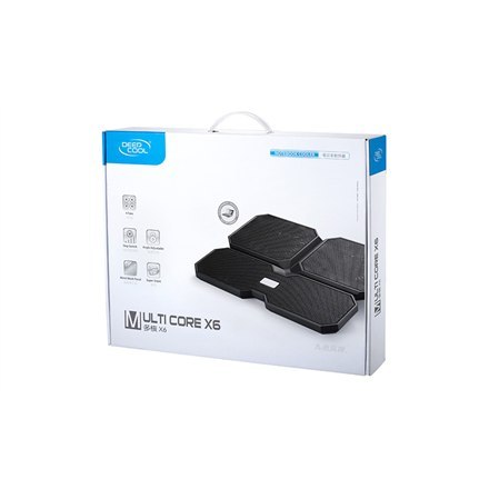 Deepcool Deepcool | Multicore x6 | Notebook cooler up to 15.6" | Black | 380X295X24mm mm | 900g g